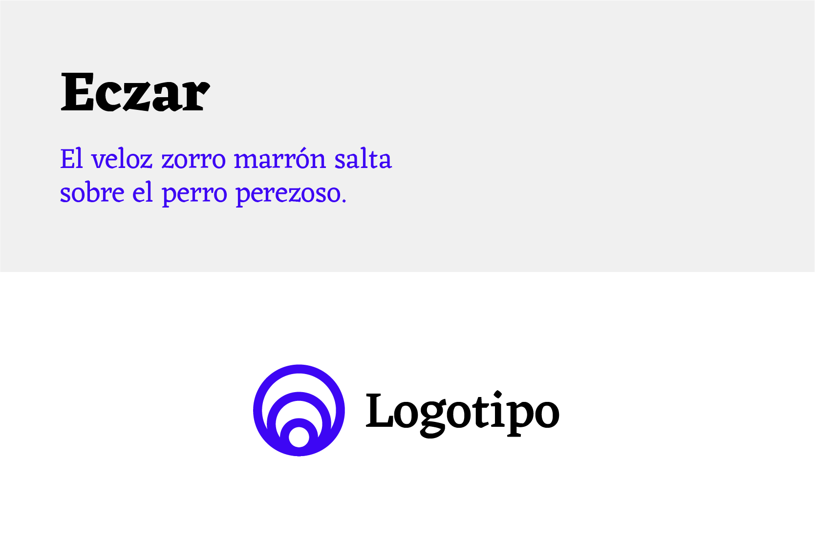 Mejores tipografías para logos Tipografía Eczar Google Fonts