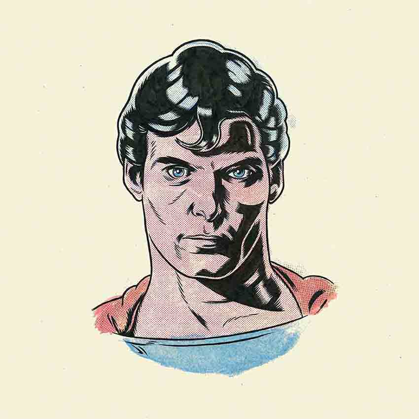 Retrato Superman - Ink Bad Company