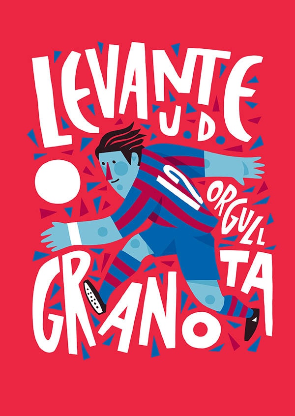 Ilustración Levante futbol Jorge Lawerta