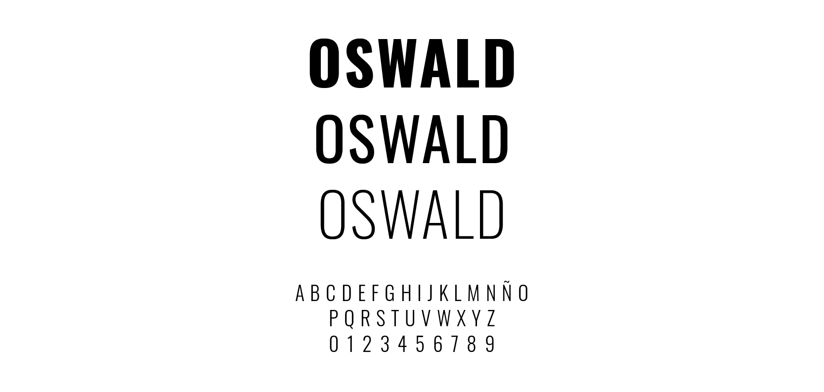 Oswald Tipografía Google Fonts