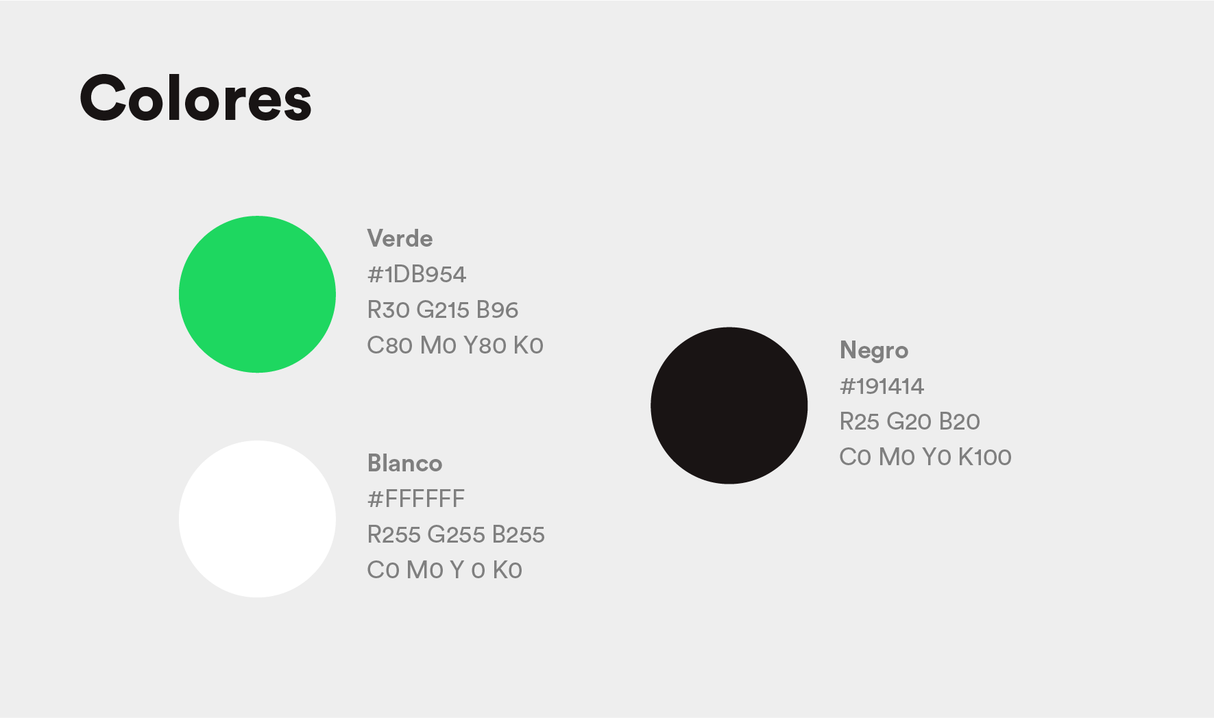 Colores corporativos para Spotify