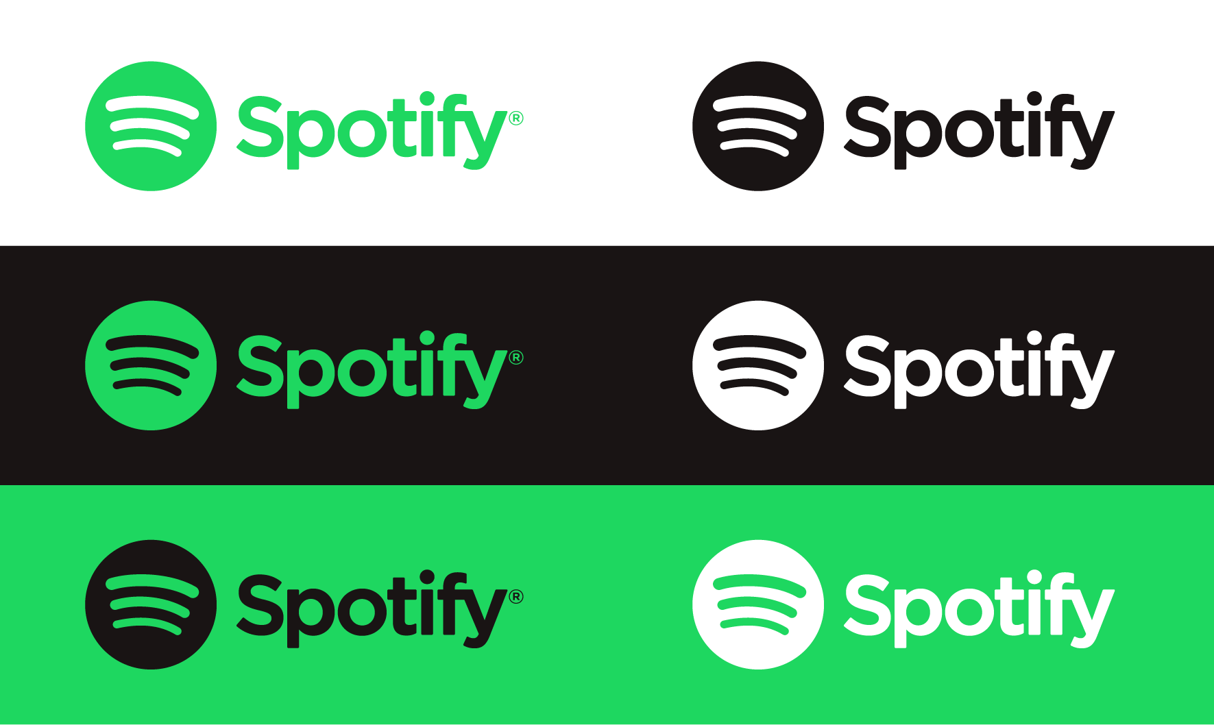 Variantes logos Spotify Manual de identidad corporativa