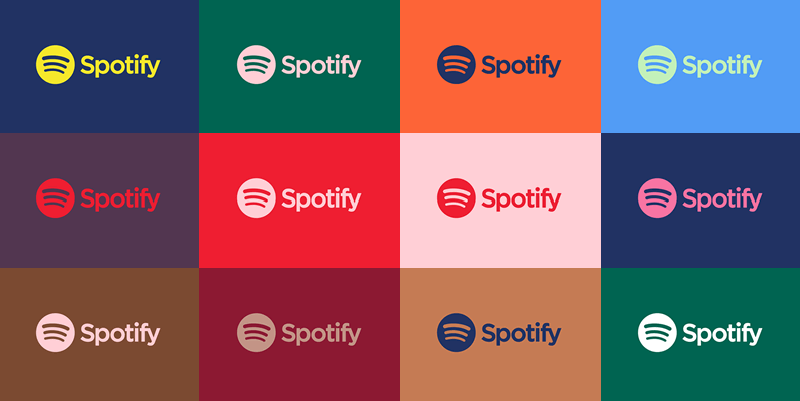 Logo Spotify en varios colores