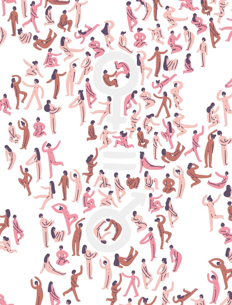 Dibujo Igualdad de Género Desnudos Sara Maese