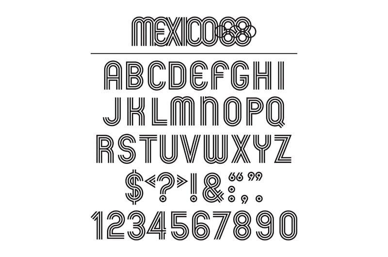 Diseño Tipografía Olimpiadas México 1968