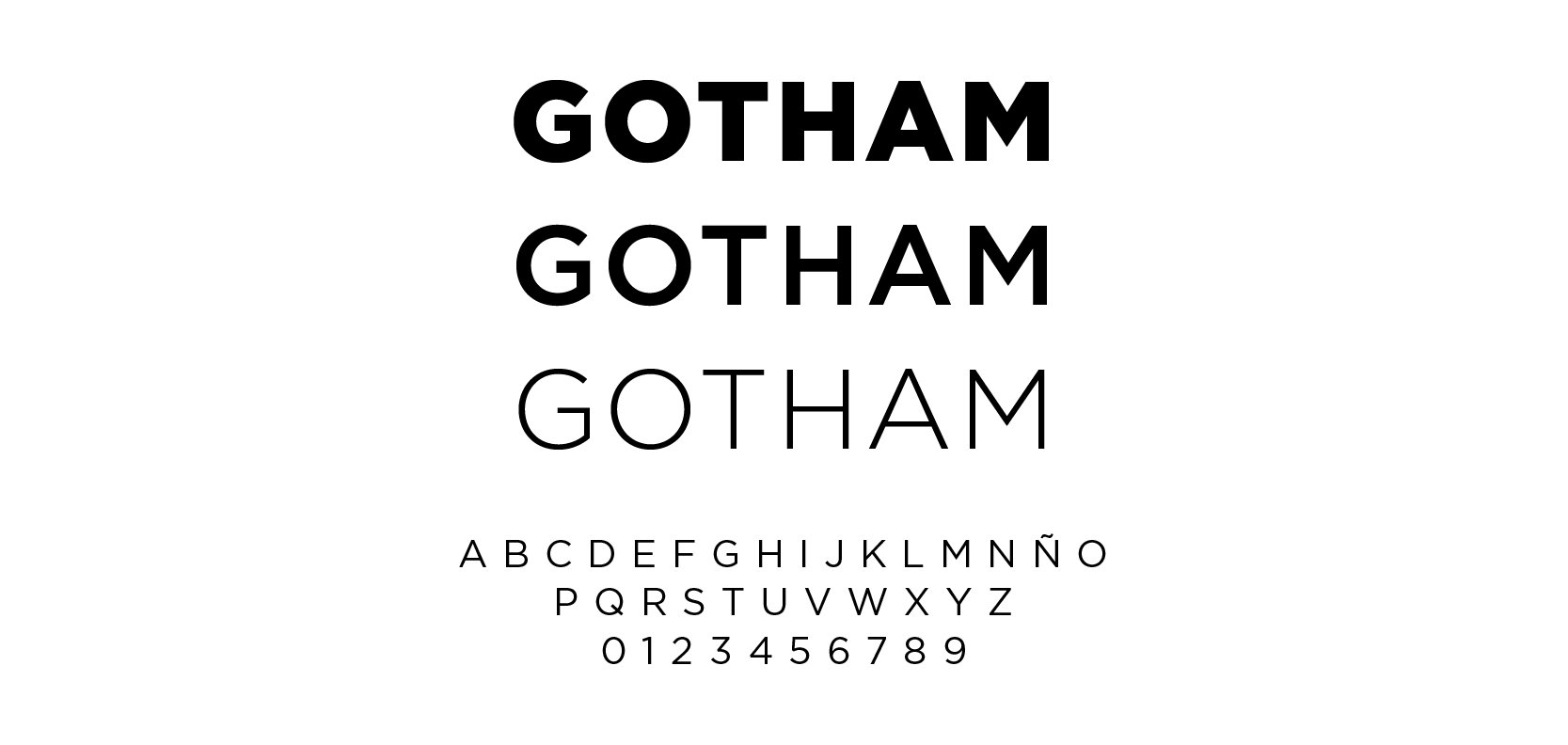 Tipografía Gotham Tobías Free Jones 2000