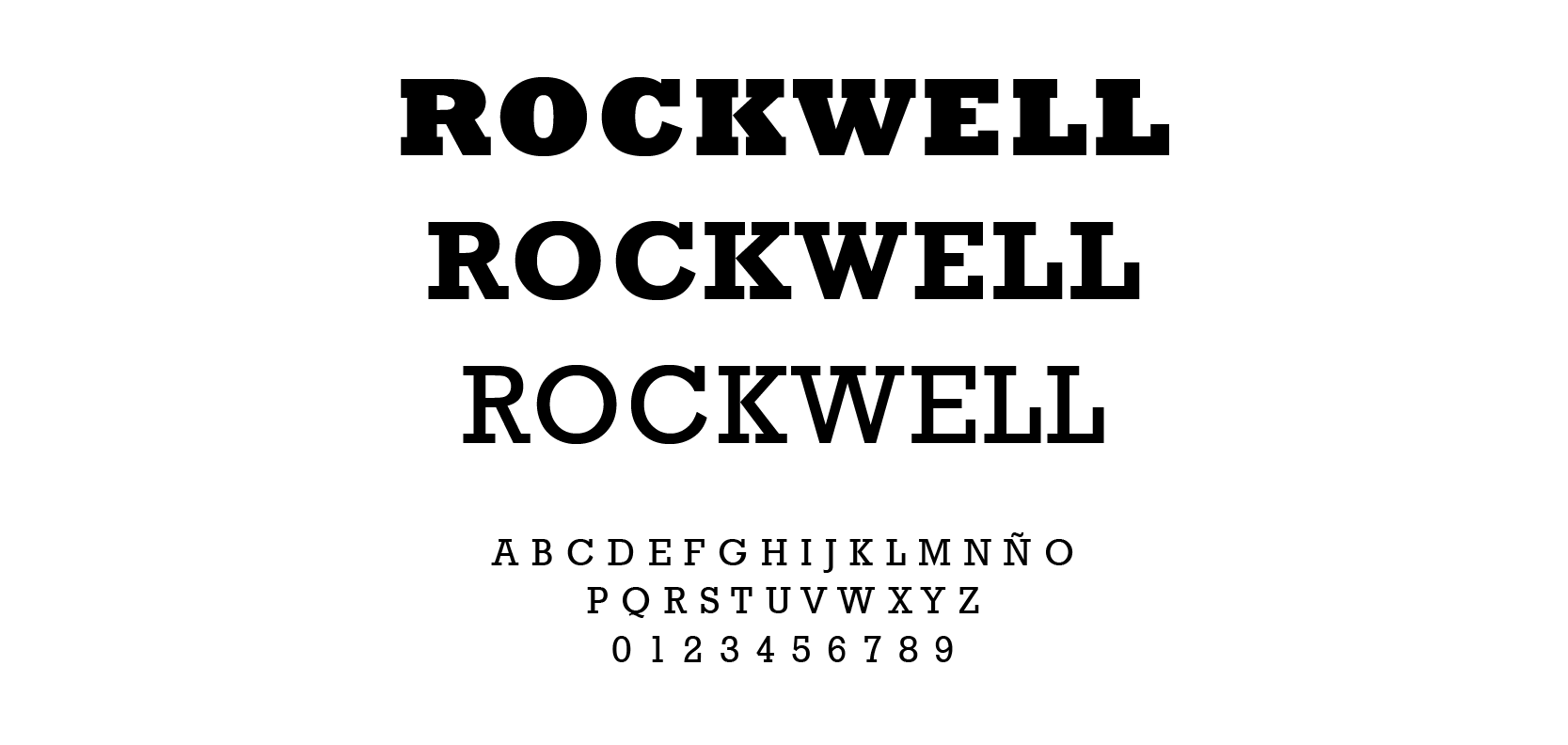 Tipografía Rockwell Monotype 1934