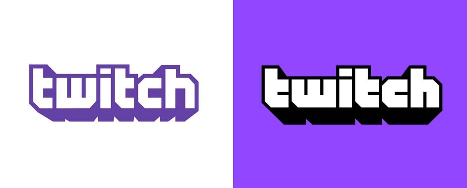Twitch logo 2012 y Twitch logo 2019